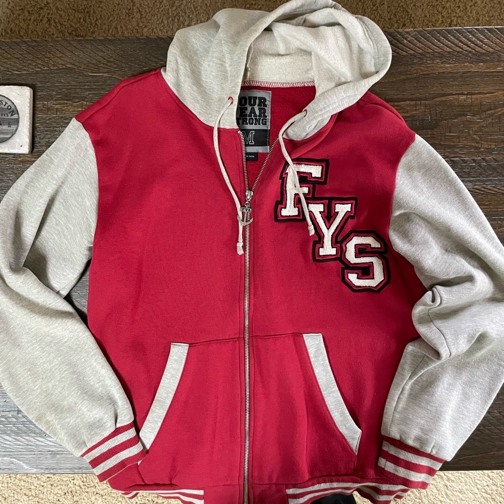 Four Year Strong letterman style hoodie.
